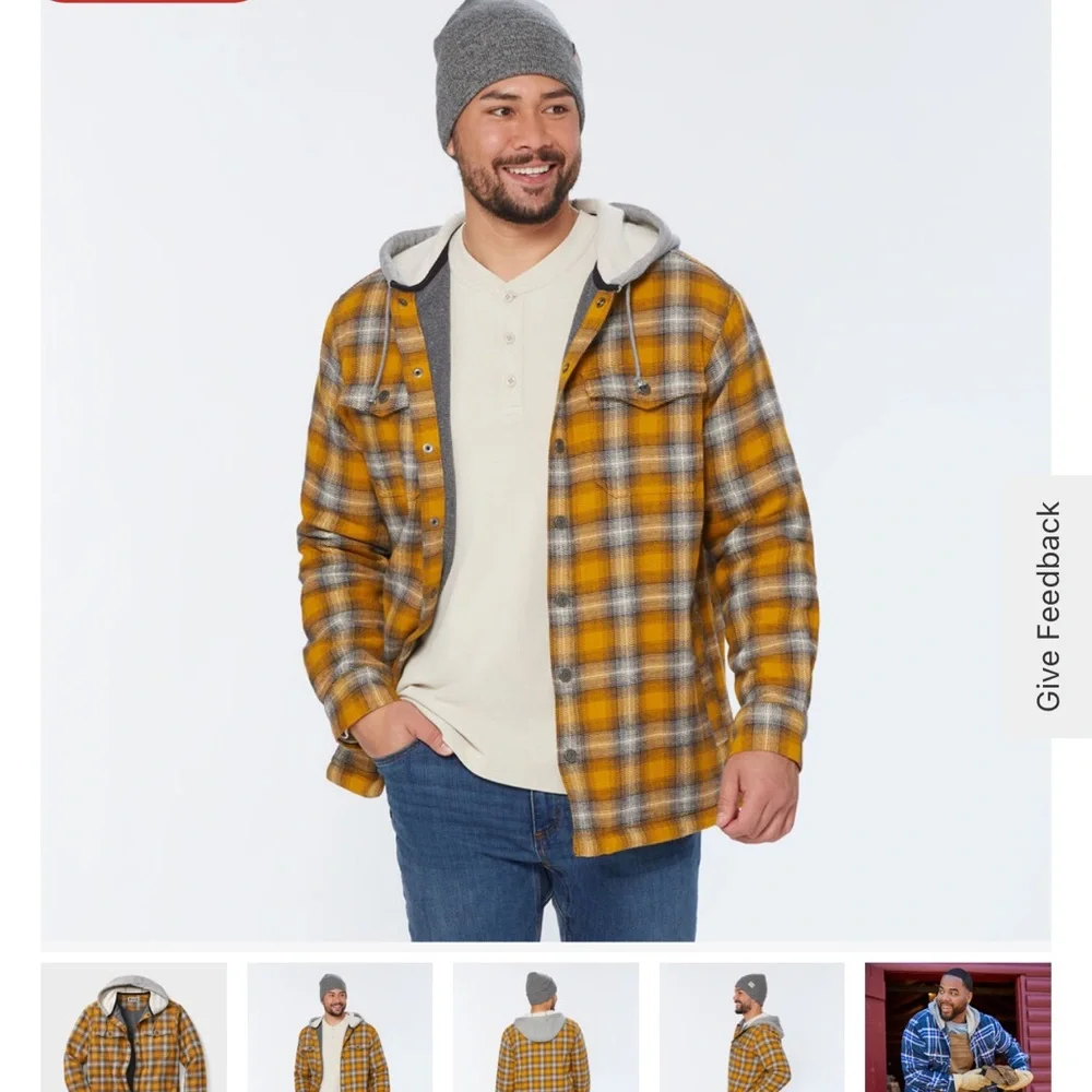 Mens XL Duluth Trading Co Flapjack Relaxed Fit Hooded Shirt/Jacket - Picture 5 of 7